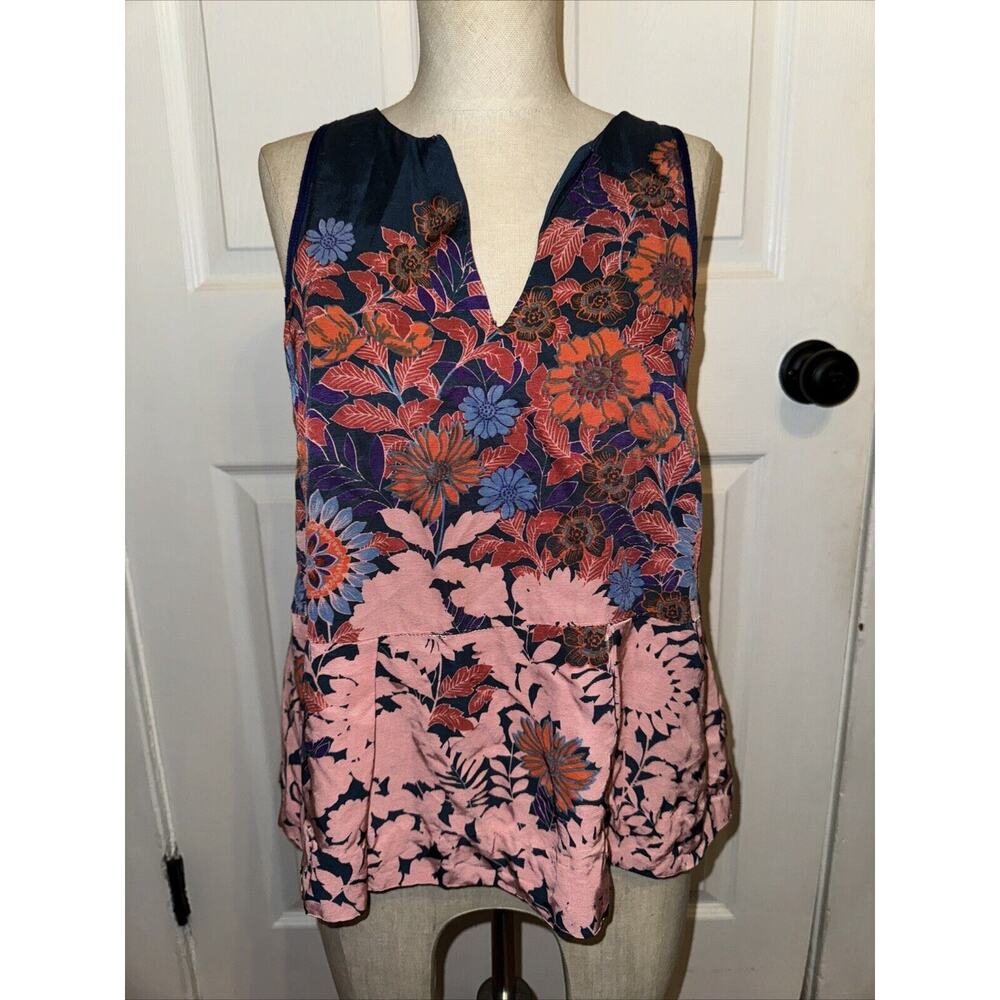 Anthropologie HD In Paris Elsie Floral Print Tank Top Womens Size 6